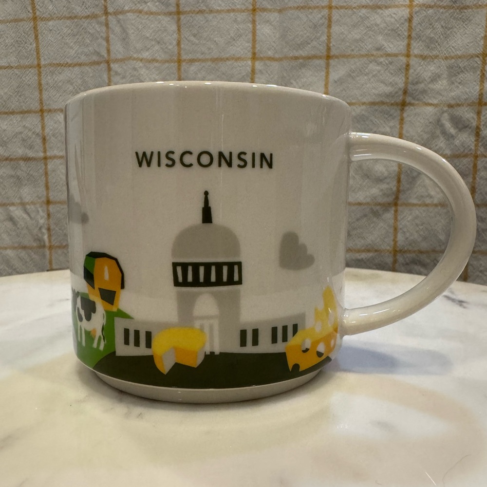 Starbucks Wisconsin Mug - White and Yellow